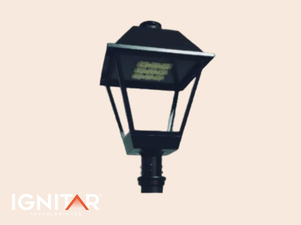 Luminario LED Solar All in one Farol Estilo Colonial portada