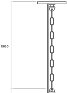 Luminario Candil para Suspender LED de techo medidas