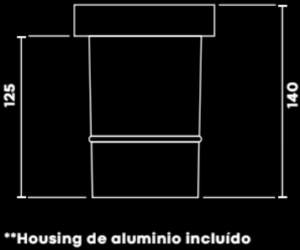 Luminario LED Empotrado de Piso Medidas