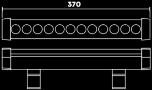 Luminario LED Proyector sobreponer lineal Wallwasher Medidas